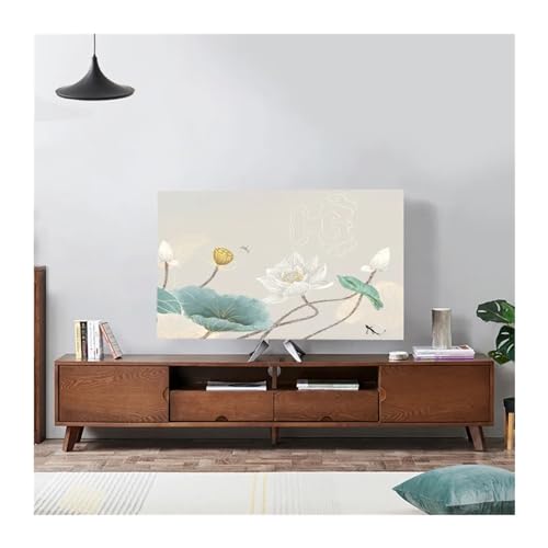 LOVSSU Tv-Abdeckungen Landscape Elastic Force TV-Abdeckung TV-Staubschutztuch 32-75 Zoll Einfacher und moderner chinesischer Stil FüR Tv(10,52-60 inch) von LOVSSU