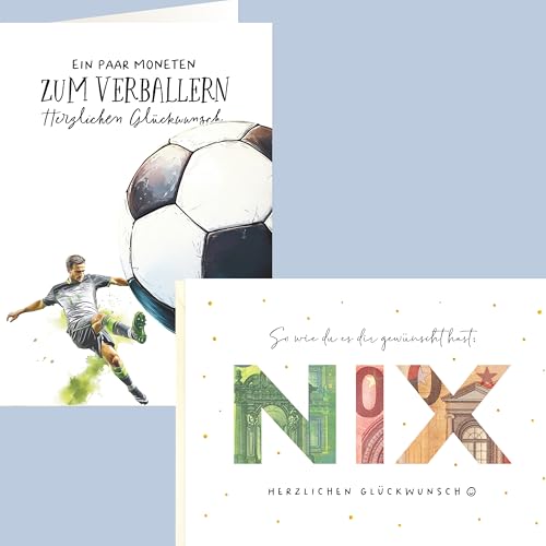 LOViLEE® 2x Geldgeschenkkarten - Fußball & NIX von LOViLEE