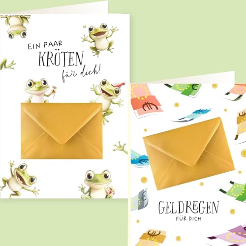 LOViLEE® 2x Geldgeschenkkarten - Kröten & Geldregen von LOViLEE