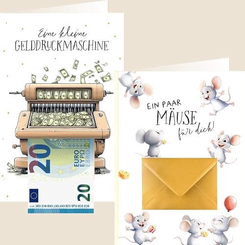LOViLEE® 2x Geldgeschenkkarten - Mäuse & Moneten von LOViLEE
