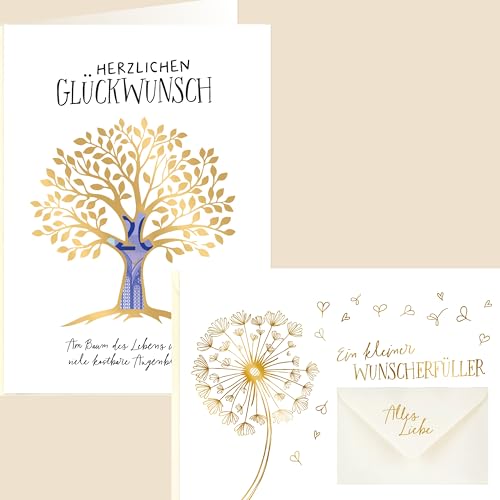 LOViLEE® 2x Geldgeschenkkarten - Pusteblume & Baum von LOViLEE