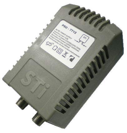 STI Elektrische Stromversorgung, 12 V, 150 mA, für TV-Antennen, DVB-T, F-Buchse, 1 Eingang, 1 Ausgang STI Elektrische Stromversorgung, 12 V, 150 mA, für TV-Antennen, DVB-T, F-Buchse, 1 Eingang, 1 Ausgang von LOW COST MOBILE