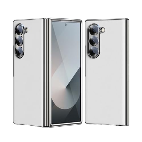 LOWBDGFU Hülle Für Samsung Galaxy Z Fold 6, Ultradünnes PU Leder Handyhülle Stossfest Luxus Galvanisierte Grenze Schutzhülle Für Männer Frauen,Weiß LOWBDGFU Hülle Für Samsung Galaxy Z Fold 6, Ultradünnes PU Leder Handyhülle Stossfest Luxus Galvanisierte Grenze Schutzhülle Für Männer Frauen,Weiß von LOWBDGFU