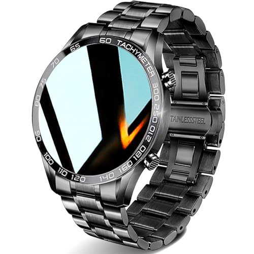 LOYEWAIER Smartwatch 1.3“ Modern Answer Make Calls Smart Watch Herren Militär Outdoor Sport Activity Fitness Tracker Schwarz Edelstahl Bluetooth Uhr für Android IOS LOYEWAIER Smartwatch 1.3“ Modern Answer Make Calls Smart Watch Herren Militär Outdoor Sport Activity Fitness Tracker Schwarz Edelstahl Bluetooth Uhr für Android IOS von LOYEWAIER
