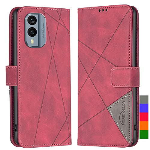 LOYWIN Handyhülle für Nokia X30 Leder Tasche Klapphülle mit Kartensteckplatz & Fotorahmen Beutel Weich Silikon Schale Case Schutz Hülle für Nokia X30, Rot LOYWIN Handyhülle für Nokia X30 Leder Tasche Klapphülle mit Kartensteckplatz & Fotorahmen Beutel Weich Silikon Schale Case Schutz Hülle für Nokia X30, Rot von LOYWIN