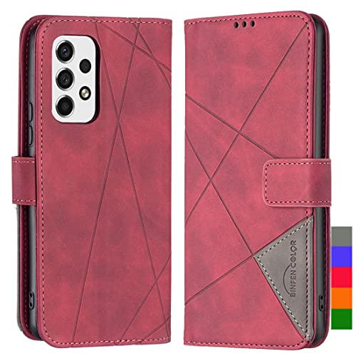 LOYWIN Handyhülle für Samsung Galaxy A53 5G Leder Tasche Klapphülle mit Kartensteckplatz & Fotorahmen Beutel Weich Silikon Schale Case Schutz Hülle für Samsung A53 5G, Rot LOYWIN Handyhülle für Samsung Galaxy A53 5G Leder Tasche Klapphülle mit Kartensteckplatz & Fotorahmen Beutel Weich Silikon Schale Case Schutz Hülle für Samsung A53 5G, Rot von LOYWIN
