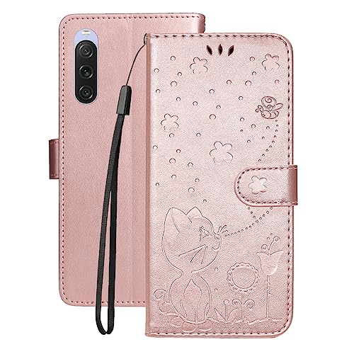LOYWIN Handyhülle für Sony Xperia 10 V, Leder Tasche für Sony Xperia 10 V Klapphülle mit Kartensteckplatz Beutel Weich Silikon Schale Case Schutz Hülle für Sony Xperia 10 V, Rosegold LOYWIN Handyhülle für Sony Xperia 10 V, Leder Tasche für Sony Xperia 10 V Klapphülle mit Kartensteckplatz Beutel Weich Silikon Schale Case Schutz Hülle für Sony Xperia 10 V, Rosegold von LOYWIN