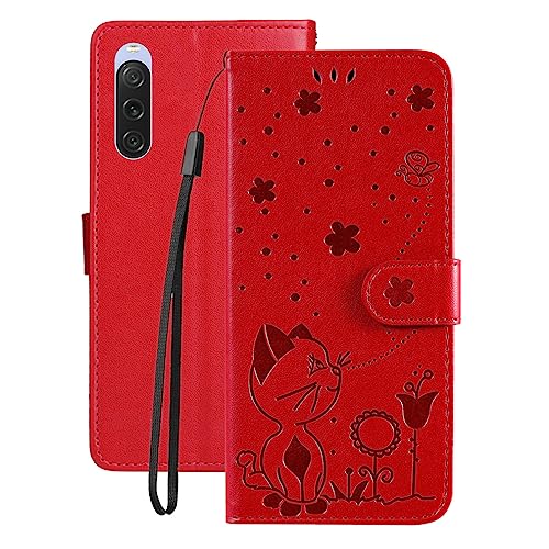LOYWIN Handyhülle für Sony Xperia 10 V, Leder Tasche für Sony Xperia 10 V Klapphülle mit Kartensteckplatz Beutel Weich Silikon Schale Case Schutz Hülle für Sony Xperia 10 V, Rot LOYWIN Handyhülle für Sony Xperia 10 V, Leder Tasche für Sony Xperia 10 V Klapphülle mit Kartensteckplatz Beutel Weich Silikon Schale Case Schutz Hülle für Sony Xperia 10 V, Rot von LOYWIN