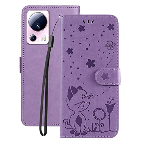 LOYWIN Handyhülle für Xiaomi 13 Lite Leder Tasche für Xiaomi 13 Lite Klapphülle mit Kartensteckplatz Beutel Weich Silikon Schale Case Schutz Hülle für Xiaomi 13 Lite, Lila LOYWIN Handyhülle für Xiaomi 13 Lite Leder Tasche für Xiaomi 13 Lite Klapphülle mit Kartensteckplatz Beutel Weich Silikon Schale Case Schutz Hülle für Xiaomi 13 Lite, Lila von LOYWIN