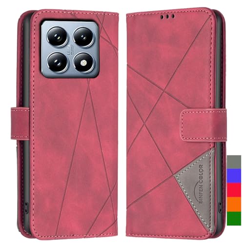 LOYWIN Handyhülle für Xiaomi 14T Pro Leder Tasche Klapphülle für Xiaomi 14T Pro Hülle mit Kartensteckplatz & Fotorahmen Beutel Weich Silikon Schale Case Schutz Hülle für Xiaomi 14T Pro, Rot LOYWIN Handyhülle für Xiaomi 14T Pro Leder Tasche Klapphülle für Xiaomi 14T Pro Hülle mit Kartensteckplatz & Fotorahmen Beutel Weich Silikon Schale Case Schutz Hülle für Xiaomi 14T Pro, Rot von LOYWIN