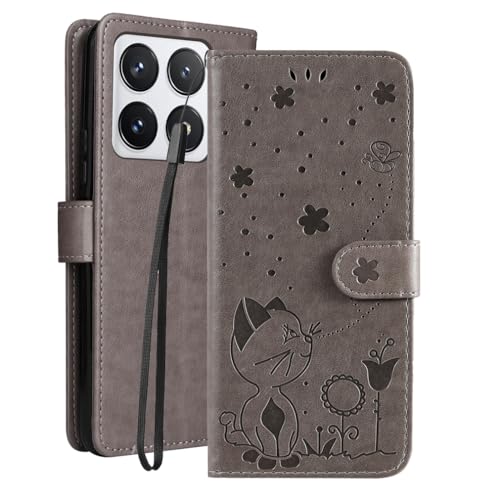 LOYWIN Handyhülle für Xiaomi 14T Pro Leder Tasche für Xiaomi 14T Pro Klapphülle mit Kartensteckplatz Beutel Weich Silikon Schale Case Schutz Hülle für Xiaomi 14T Pro, Grau LOYWIN Handyhülle für Xiaomi 14T Pro Leder Tasche für Xiaomi 14T Pro Klapphülle mit Kartensteckplatz Beutel Weich Silikon Schale Case Schutz Hülle für Xiaomi 14T Pro, Grau von LOYWIN