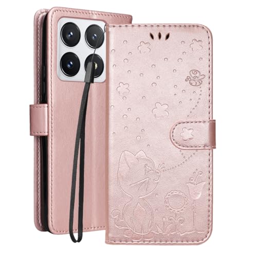 LOYWIN Handyhülle für Xiaomi 14T Pro Leder Tasche für Xiaomi 14T Pro Klapphülle mit Kartensteckplatz Beutel Weich Silikon Schale Case Schutz Hülle für Xiaomi 14T Pro, Rosegold LOYWIN Handyhülle für Xiaomi 14T Pro Leder Tasche für Xiaomi 14T Pro Klapphülle mit Kartensteckplatz Beutel Weich Silikon Schale Case Schutz Hülle für Xiaomi 14T Pro, Rosegold von LOYWIN