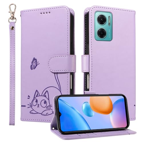 LOYWIN Handyhülle für Xiaomi Redmi 10 Prime+ 5G Leder Tasche Niedliches Katzendesign Klapphülle mit Kartensteckplatz Beutel Weich SilikonSchutz Hülle für Xiaomi Redmi 10 Prime+ 5G, Lila LOYWIN Handyhülle für Xiaomi Redmi 10 Prime+ 5G Leder Tasche Niedliches Katzendesign Klapphülle mit Kartensteckplatz Beutel Weich SilikonSchutz Hülle für Xiaomi Redmi 10 Prime+ 5G, Lila von LOYWIN