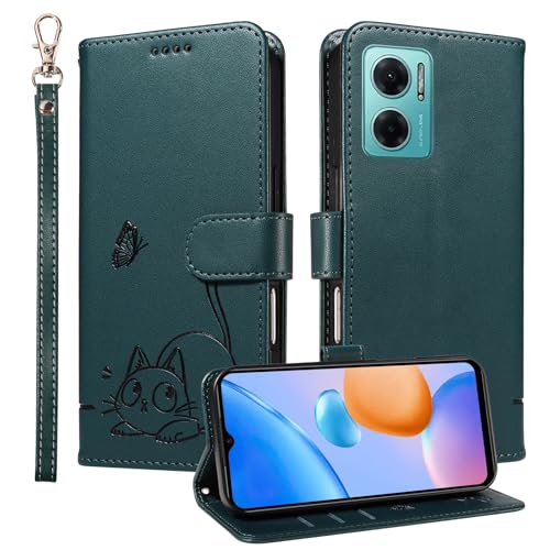 LOYWIN Handyhülle für Xiaomi Redmi 10 Prime+ 5G Leder Tasche Niedliches Katzendesign Klapphülle mit Kartensteckplatz Beutel Weich SilikonSchutz Hülle für Xiaomi Redmi 10 Prime+ 5G, Tiefgrün LOYWIN Handyhülle für Xiaomi Redmi 10 Prime+ 5G Leder Tasche Niedliches Katzendesign Klapphülle mit Kartensteckplatz Beutel Weich SilikonSchutz Hülle für Xiaomi Redmi 10 Prime+ 5G, Tiefgrün von LOYWIN