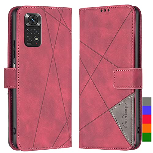 LOYWIN Handyhülle für Xiaomi Redmi Note 11 Pro Leder Tasche Klapphülle mit Kartensteckplatz & Fotorahmen Beutel Weich Silikon Schale Case Schutz Hülle für Xiaomi Redmi Note 11 Pro, Rot LOYWIN Handyhülle für Xiaomi Redmi Note 11 Pro Leder Tasche Klapphülle mit Kartensteckplatz & Fotorahmen Beutel Weich Silikon Schale Case Schutz Hülle für Xiaomi Redmi Note 11 Pro, Rot von LOYWIN