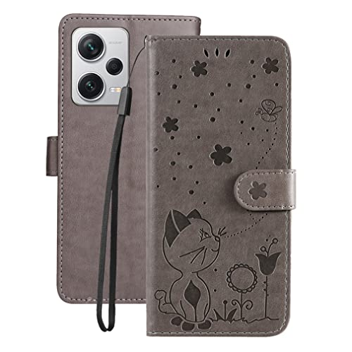 LOYWIN Handyhülle für Xiaomi Redmi Note 12 Pro Leder Tasche für Redmi Note 12 Pro Klapphülle mit Kartensteckplatz Beutel Weich Silikon Schale Case Schutz Hülle für Xiaomi Note 12 Pro, Grau LOYWIN Handyhülle für Xiaomi Redmi Note 12 Pro Leder Tasche für Redmi Note 12 Pro Klapphülle mit Kartensteckplatz Beutel Weich Silikon Schale Case Schutz Hülle für Xiaomi Note 12 Pro, Grau von LOYWIN