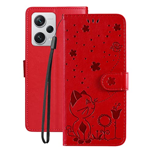 LOYWIN Handyhülle für Xiaomi Redmi Note 12 Pro Leder Tasche für Redmi Note 12 Pro Klapphülle mit Kartensteckplatz Beutel Weich Silikon Schale Case Schutz Hülle für Xiaomi Note 12 Pro, Rot LOYWIN Handyhülle für Xiaomi Redmi Note 12 Pro Leder Tasche für Redmi Note 12 Pro Klapphülle mit Kartensteckplatz Beutel Weich Silikon Schale Case Schutz Hülle für Xiaomi Note 12 Pro, Rot von LOYWIN
