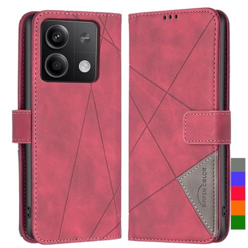 LOYWIN Handyhülle für Xiaomi Redmi Note 13 5G Leder Tasche Klapphülle mit Kartensteckplatz & Fotorahmen Beutel Weich Silikon Schale Case Schutz Hülle für Xiaomi Redmi Note 13 5G, Rot LOYWIN Handyhülle für Xiaomi Redmi Note 13 5G Leder Tasche Klapphülle mit Kartensteckplatz & Fotorahmen Beutel Weich Silikon Schale Case Schutz Hülle für Xiaomi Redmi Note 13 5G, Rot von LOYWIN