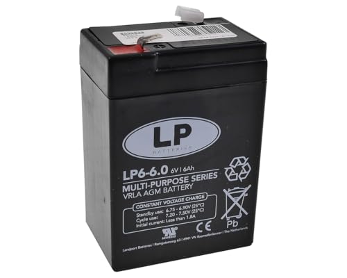 LP BATTERIES NSA LP6-6 T1 6V 6AH AGM Akku Vlies Batterie VRLA Zyklenfest Wartungsfrei für Elektro Spielzeug Alarm Brandmeldeanlage Notstrom USV UPS LP BATTERIES NSA LP6-6 T1 6V 6AH AGM Akku Vlies Batterie VRLA Zyklenfest Wartungsfrei für Elektro Spielzeug Alarm Brandmeldeanlage Notstrom USV UPS von LP BATTERIES