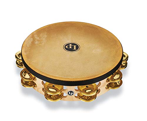 Latin Percussion Tambourin Pro 10in Double Row With Head 10" Messing LP384-BR von Latin Percussion
