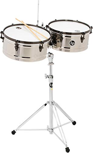 Latin Percussion Timbales E-Class Stainless Steel 14"/15" LP1415-EC von Latin Percussion