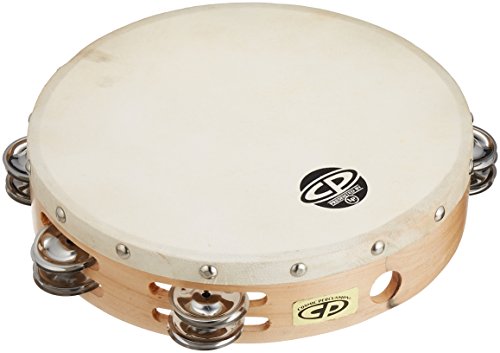 LP Latin Percussion CP Wood Tambourin Holz 10" doppelreihig mit Fell CP380 von LP