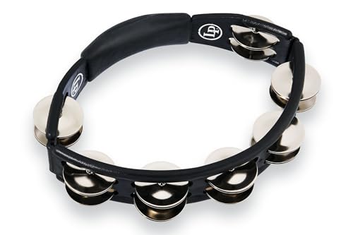 LP Latin Percussion LP150 Tambourin Cyclop Handmodell schwarz Stahlschellen zweireihig von LP