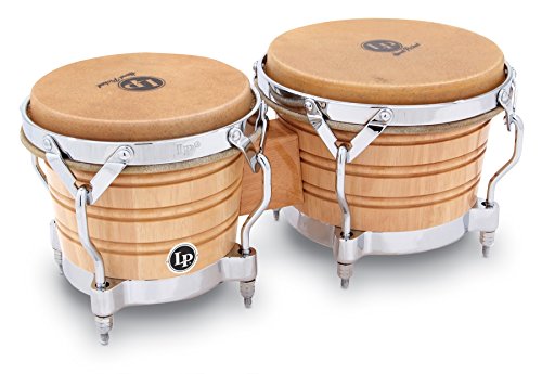 LP Latin Percussion LP813602 Generation II Wood Bongo Natural Chrome Hardware von LP