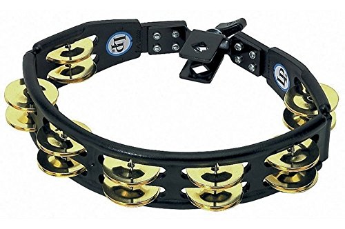 LP Latin Percussion LP861580 Tambourin Cyclop schwarz montierbar Messingschellen zweireihig von LP Latin Percussion