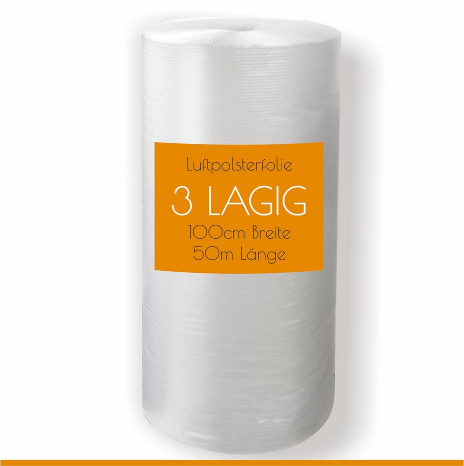 LPF dieLUFTPOLSTERFOLIE Schutzfolie Luftpolsterfolie 3 lagig 100cm x 50m Verpackungsfolie Rolle LPF dieLUFTPOLSTERFOLIE Schutzfolie Luftpolsterfolie 3 lagig 100cm x 50m Verpackungsfolie Rolle von LPF dieLUFTPOLSTERFOLIE