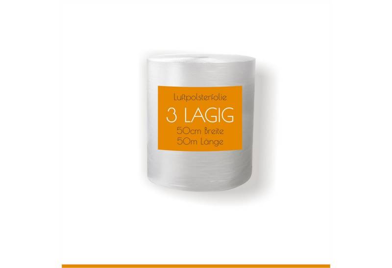 LPF dieLUFTPOLSTERFOLIE Schutzfolie Luftpolsterfolie 3 lagig 50cm x 50m 3-lagig Noppenfolie Rolle von LPF dieLUFTPOLSTERFOLIE