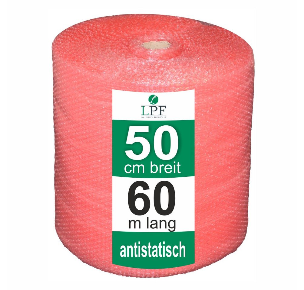 LPF dieLUFTPOLSTERFOLIE Schutzfolie Luftpolsterfolie ANTISTATISCH Breite 50cm x Länge 60m / 80my Folie LPF dieLUFTPOLSTERFOLIE Schutzfolie Luftpolsterfolie ANTISTATISCH Breite 50cm x Länge 60m / 80my Folie von LPF dieLUFTPOLSTERFOLIE