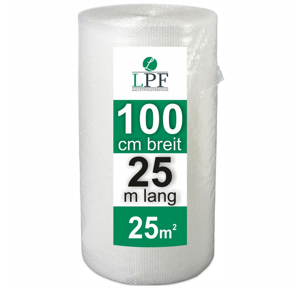 LPF dieLUFTPOLSTERFOLIE Schutzfolie Luftpolsterfolie Breite 100cm x Länge 25m Blasenfolie Rolle LPF dieLUFTPOLSTERFOLIE Schutzfolie Luftpolsterfolie Breite 100cm x Länge 25m Blasenfolie Rolle von LPF dieLUFTPOLSTERFOLIE