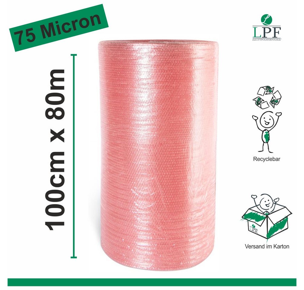 LPF dieLUFTPOLSTERFOLIE Schutzfolie Luftpolsterfolie LPF75 Breite 100 cm x Länge 80 m / 75 my Rolle LPF dieLUFTPOLSTERFOLIE Schutzfolie Luftpolsterfolie LPF75 Breite 100 cm x Länge 80 m / 75 my Rolle von LPF dieLUFTPOLSTERFOLIE