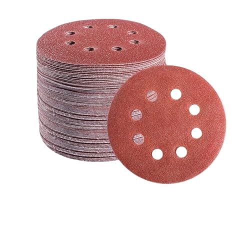 Schleifscheiben, 20 Stück, 5 Zoll, 125 mm, rundes Schleifpapier, 8-Loch-Schleifscheiben, Klettverschluss, Körnung 40–2000, Exzenterschleifer-Pad for Polieren von Holz und Metall (120er-Körnung)(100Gri Schleifscheiben, 20 Stück, 5 Zoll, 125 mm, rundes Schleifpapier, 8-Loch-Schleifscheiben, Klettverschluss, Körnung 40–2000, Exzenterschleifer-Pad for Polieren von Holz und Metall (120er-Körnung)(100Gri von LPLPL