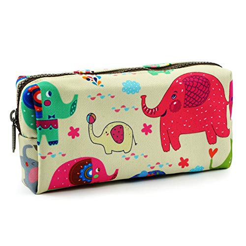 Elephant Pencil Case Students Capacity Canvas Pen Bag Pouch Case Makeup Cosmetic Bag (Elephant) von LParkin