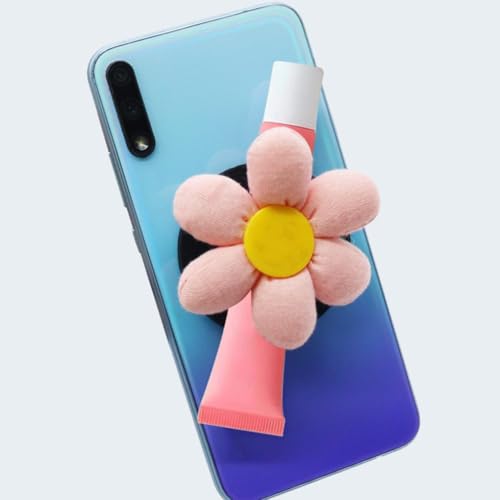 Handy-Griff-Ständer mit Cartoon-Blumen, niedliche 2D-Gänseblümchen-Form, Handy-Griff, Ständer, erweiterbar, zusammenklappbar, Handy-Zubehör Handy-Griff-Ständer mit Cartoon-Blumen, niedliche 2D-Gänseblümchen-Form, Handy-Griff, Ständer, erweiterbar, zusammenklappbar, Handy-Zubehör von LQQDREX