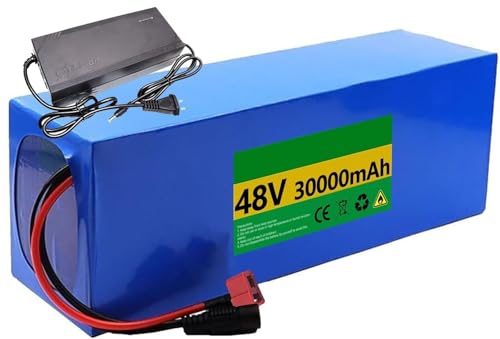 LQVAIPT 48-V-E-Bike-Akku 8 Ah 10 Ah 18 Ah 20 Ah 30 Ah, Lithium-Ionen-Akkupack for Elektrofahrräder mit Ladegerät und BMS-Schutzplatine(48V 8AH,T) von LQVAIPT