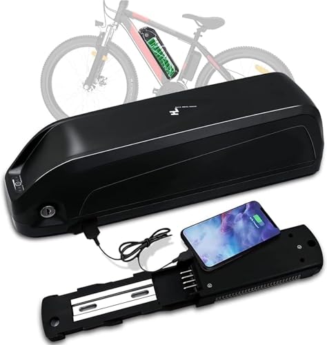 LQVAIPT E-Bike-Akku, 24 V 36 V 10 Ah 13 Ah 15 Ah 18 Ah 20 Ah Elektrischer Lithium-Ionen-Fahrradakku mit Ladegerät, 4-polige Grundplatte, USB-Anschluss(24V 18Ah) von LQVAIPT