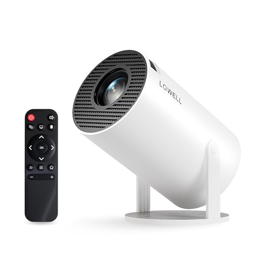 LQWELL HY300 Mini Beamer, Native 720P, 4K 1080P Unterstützung, mit Android 11, WiFi 6, Bluetooth 5.0, unterstützt Airplay & Miracast, tragbarer Heim- und Outdoor-Projektor, für Android/iPhone/PC/Mac von LQWELL