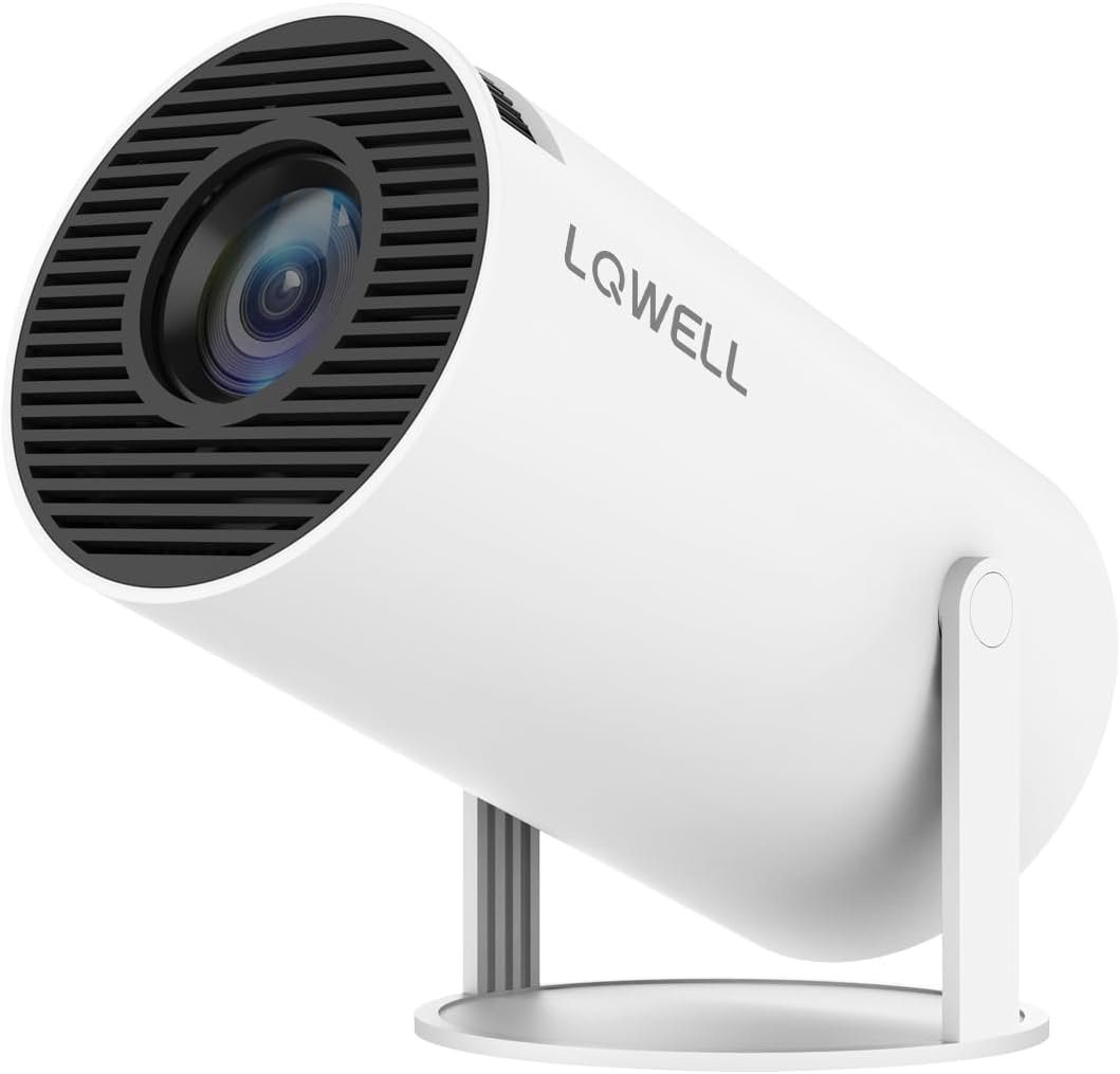 LQWELL HY300-M Classic ohne Android OS Mini-Beamer (8000 lm, 8000:1, 1282 x 720 px, 720P, WiFi, 180 Degree Rotatable, Auto Keystone, BT5.0, 4K Support) von LQWELL