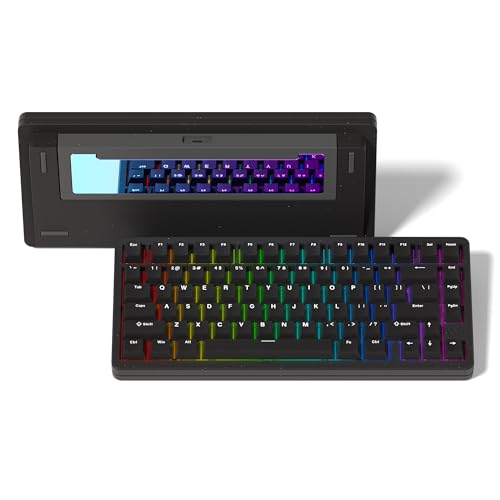 LQXQ SK75 75% Aluminium Wireless Mechanical Tastatur ANSI US, Pre-lubed POM Switches RGB Creamy Gaming Keyboard, 3-Modes BT5.0/2.4G/USB-C, Hot Swappable Keyboard mit Dichtung, Schwarz LQXQ SK75 75% Aluminium Wireless Mechanical Tastatur ANSI US, Pre-lubed POM Switches RGB Creamy Gaming Keyboard, 3-Modes BT5.0/2.4G/USB-C, Hot Swappable Keyboard mit Dichtung, Schwarz von LQXQ