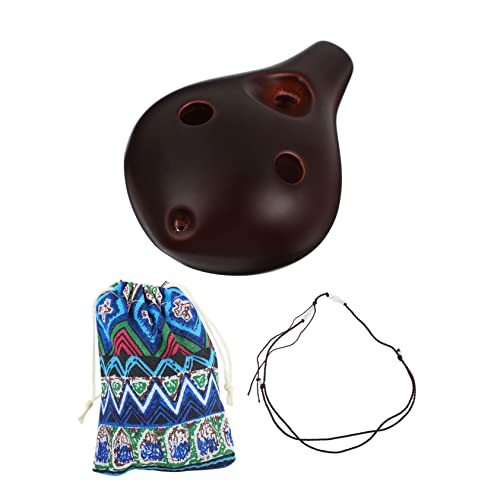 LRXIYODE 1 Satz Okarina sechs Loch Erwachsene Anfänger Ocarina für -Musikinstrumente kleines Instrument Ocarina Instrument Anfänger Hochwertiger Dolomit Kaffee Zufällige Farbe von LRXIYODE