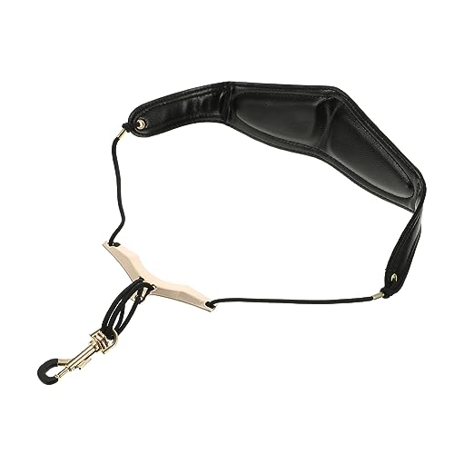 LRXIYODE 1Stück Saxophon Gurt aus Leder Verstellbarer Saxophonriemen Bequemer Schultergurt für Saxophonspieler für Alto und Tenor Leichtes Design Einfach zu Installieren und Entfernen von LRXIYODE