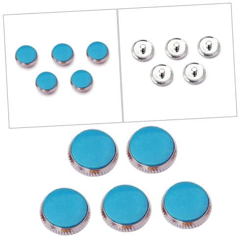 LRXIYODE 5 Stück Saxophon Metallknöpfe Saxophon Reparaturzubehör Musikinstrumentenzubehör Saxophon Ersatz Saxophon Schraubenabdeckung Saxophon Fingerknopf Blau von LRXIYODE