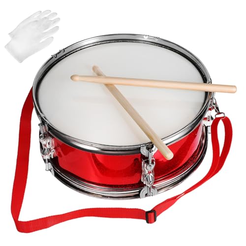 LRXIYODE Kleinkindtrommel Set Snare Drum für Drumsticks Drumgürtel und Zeremoniellen Handschuhen Kreatives Musikinstrument für Drinnen und Draußen Fördert Inspiration von LRXIYODE