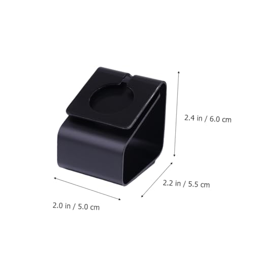 LRXIYODE Ladegerät Halterung für Smartwatch Smartphone Metallische Ladestation Kompatibel mit Schwarz Organizer für Schlafzimmer Büro Platzsparendes Design von LRXIYODE