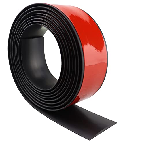 Übergangprofil selbstklebend Boden Übergangsleiste flach Vinyl Abdeckleiste für Fußböden Bodenleiste Laminat (200×5cm, schwarz) von LSGCQ