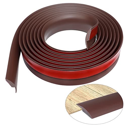 Übergangsprofil selbstklebend Boden und Teppich Laminat Vinyl Übergangsschiene Übergangsstreifen für Teppich Schwellenübergang Höhe weniger als 5mm (6m, kaffeebraun) von LSGCQ