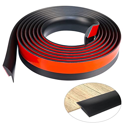 Übergangsprofil selbstklebend Boden und Teppich Laminat Vinyl Übergangsschiene Übergangsstreifen für Teppich Schwellenübergang Höhe weniger als 5mm (6m, schwarz) von LSGCQ